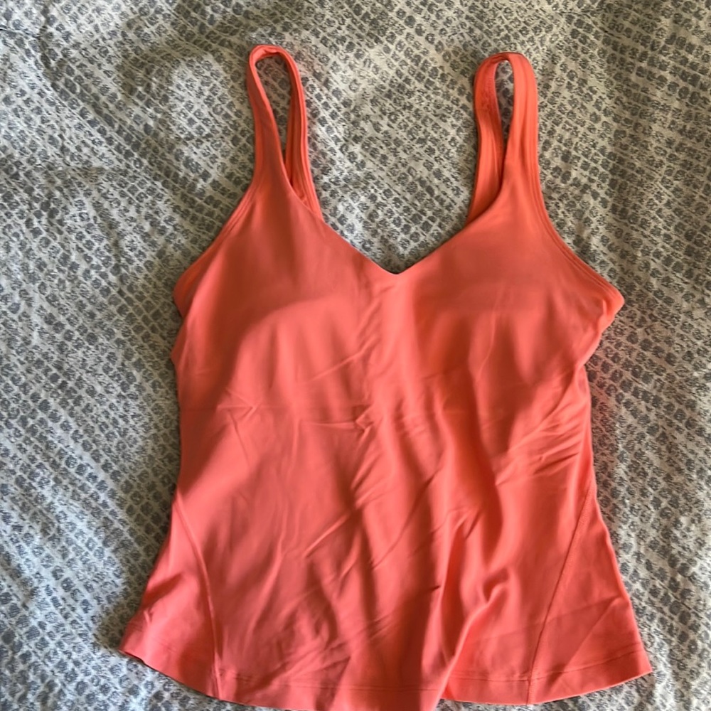 Lululemon orange/pinkish tank 6